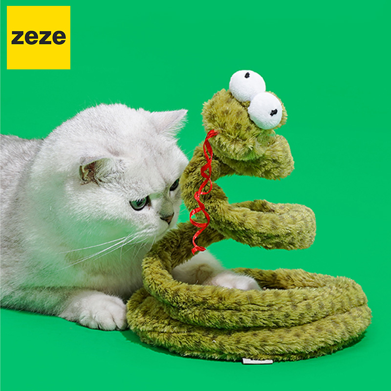 ペット用品 zeze 犬 小型犬 おもちゃ 歯固め 丈夫 おしゃれ かわいい CAT SPIRAL TOY Snake Petifam